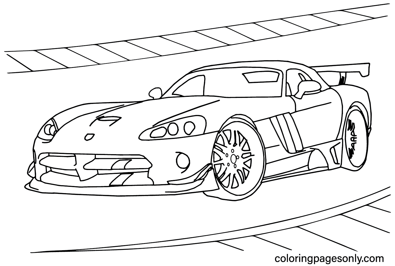 Dodge Viper Coloring Page