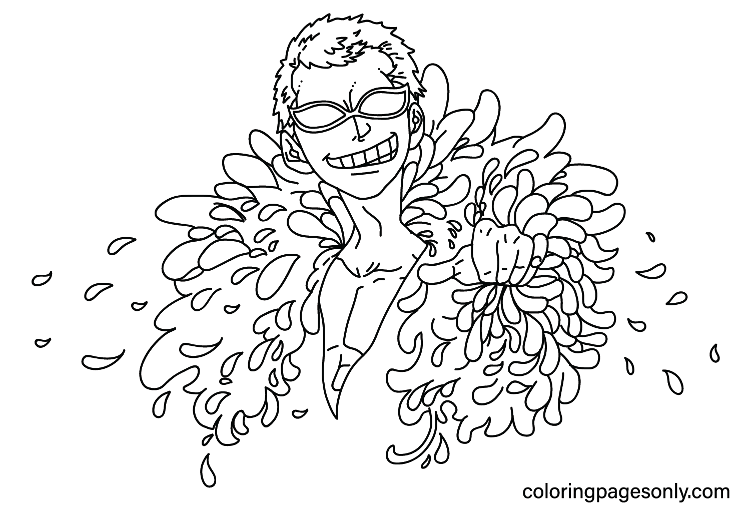 Donquixote Doflamingo Coloring Page for Adults