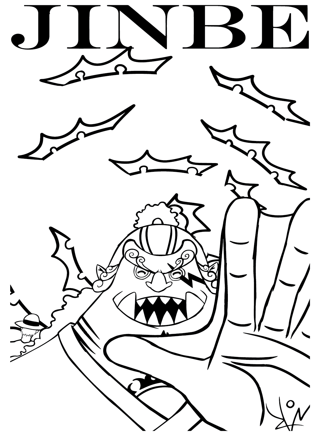 Drawing Jinbe Coloring Page from Jinbe