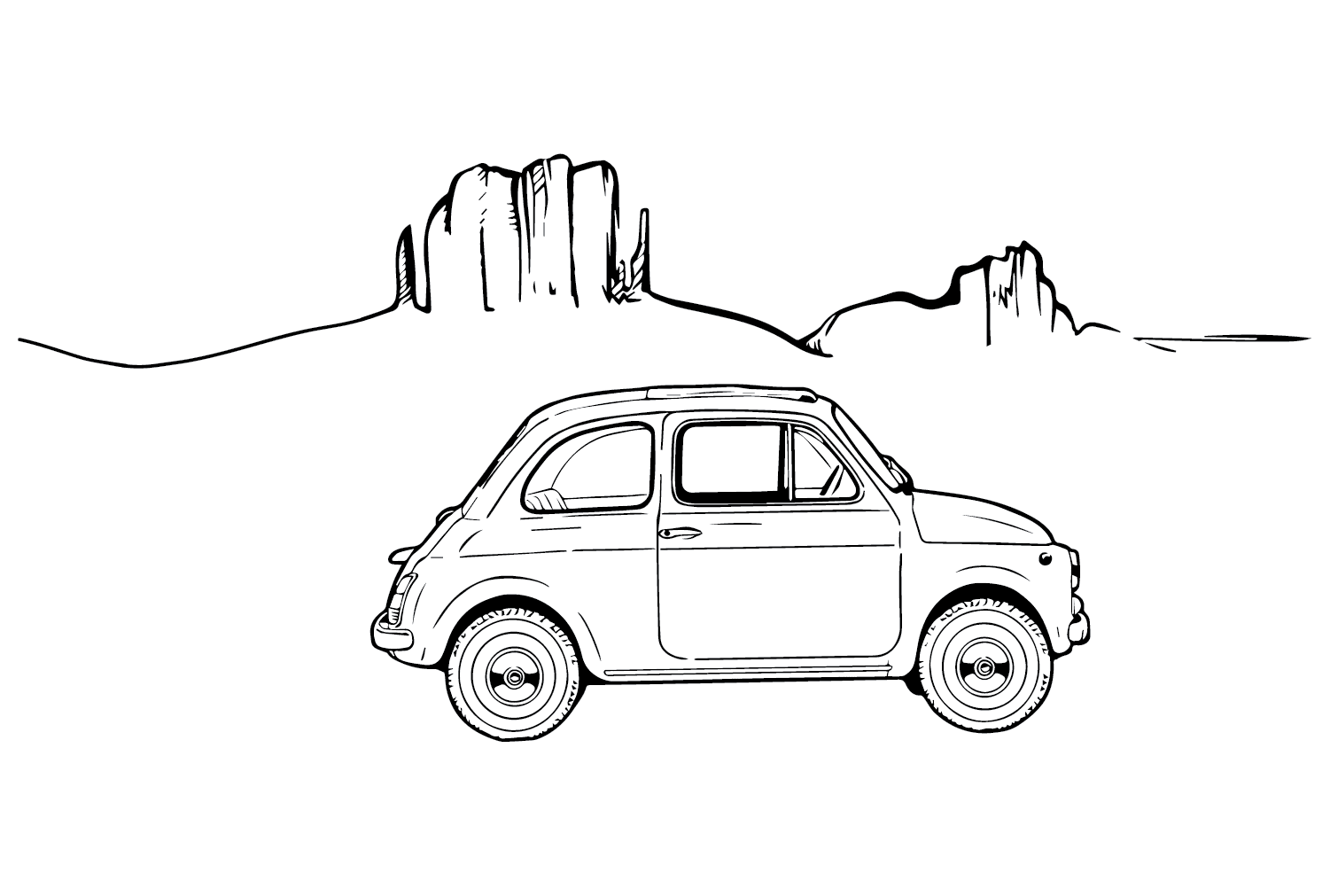 Free Fiat Coloring Page