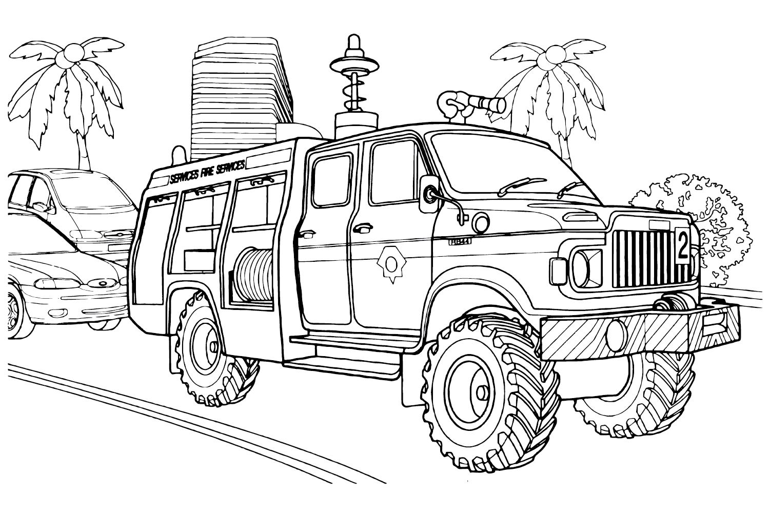Free Hummer Coloring Page from Hummer