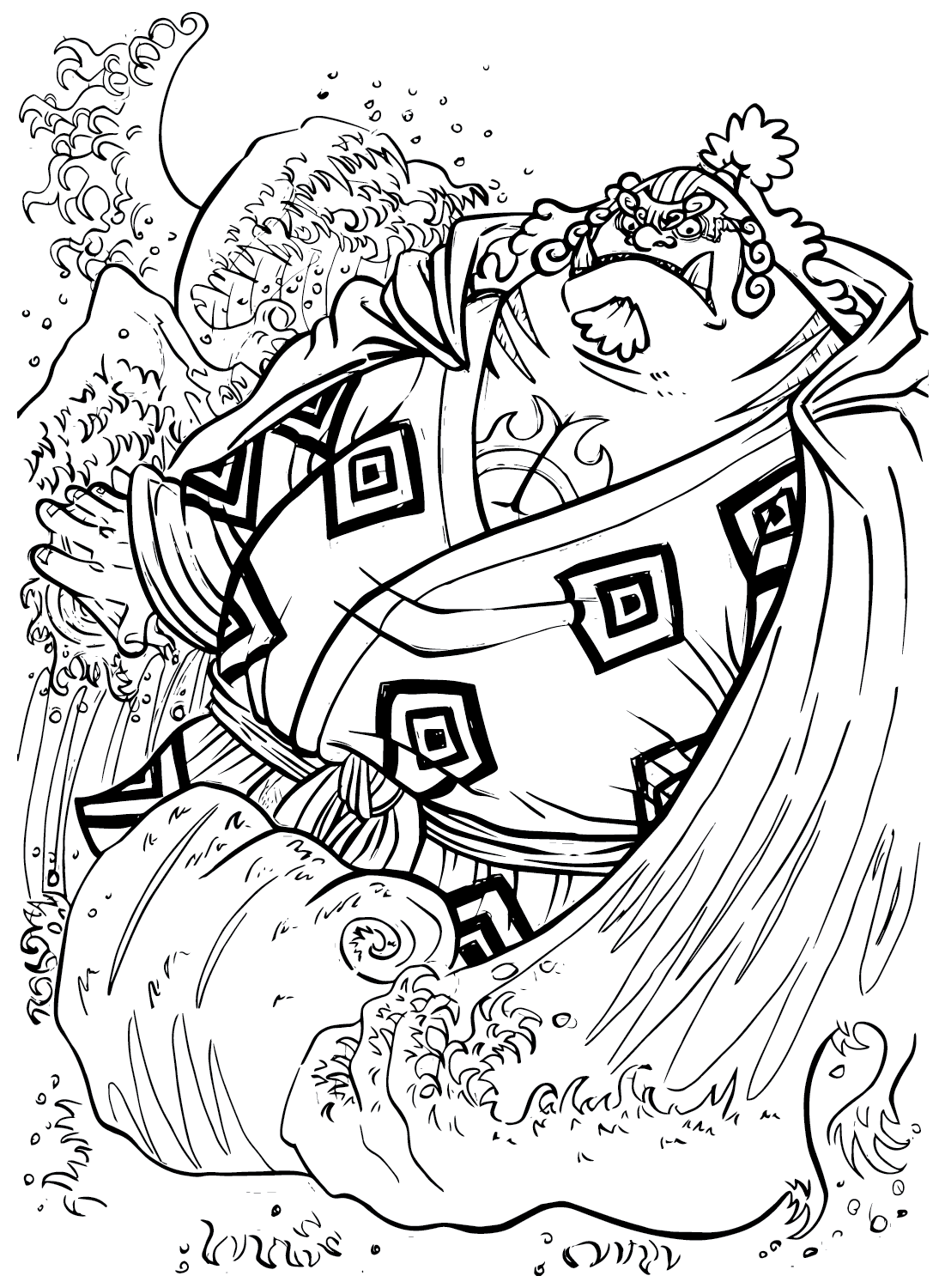 Free Jinbe Coloring Page from Jinbe