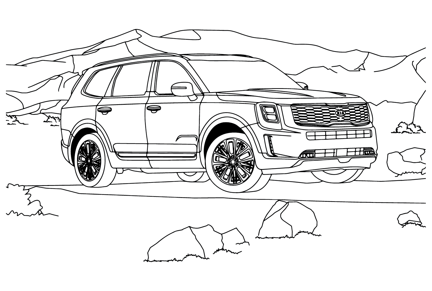 Kia Car Coloring Pages Kia Car Coloring Pages