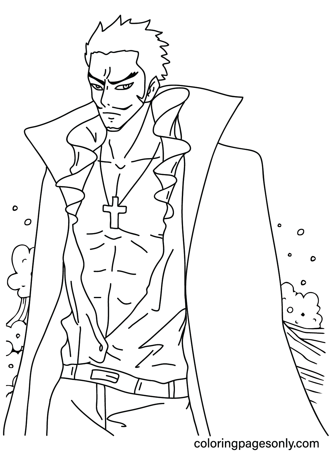 Free Printable Mihawk Dracule Coloring Page - Free Printable Coloring Pages