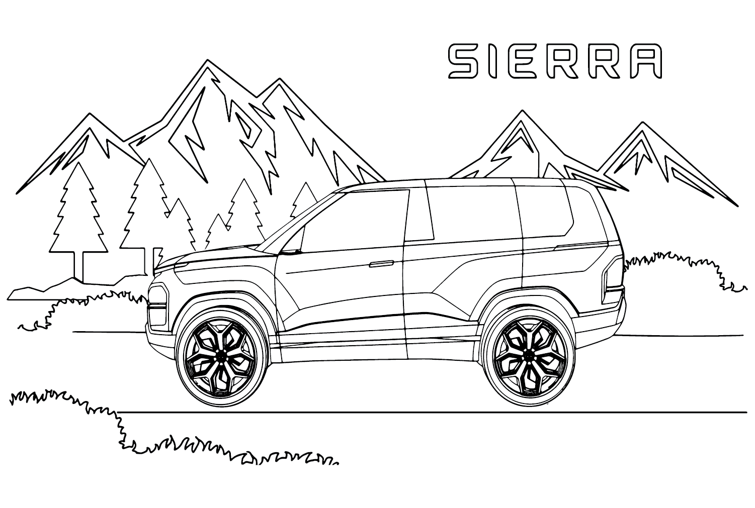 Free Tata Sierra Coloring Page from Tata