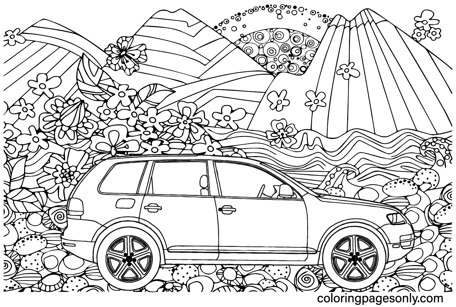 Free Volkswagen Car Coloring Page - Free Printable Coloring Pages