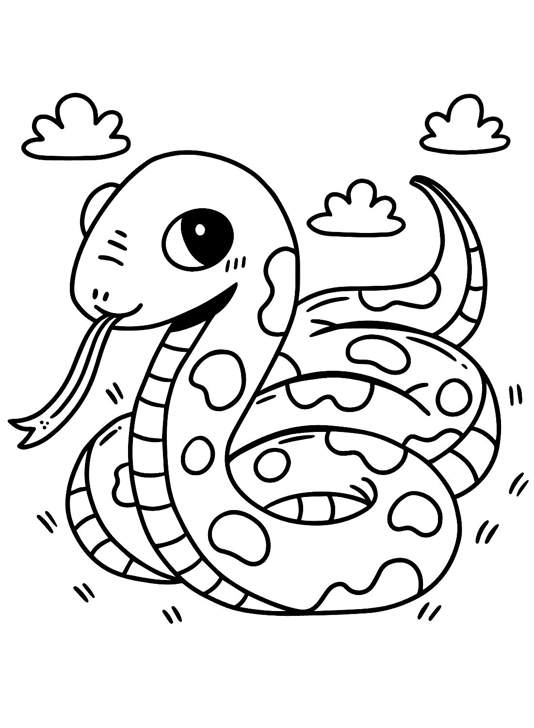 Free snake coloring pages
