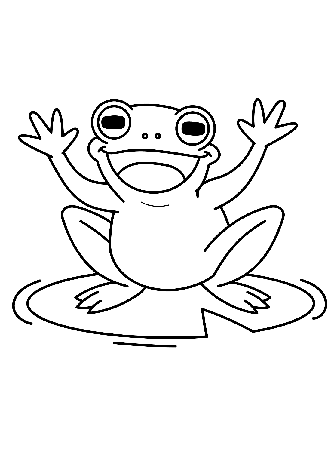 Frosch zum Ausmalen von Frog