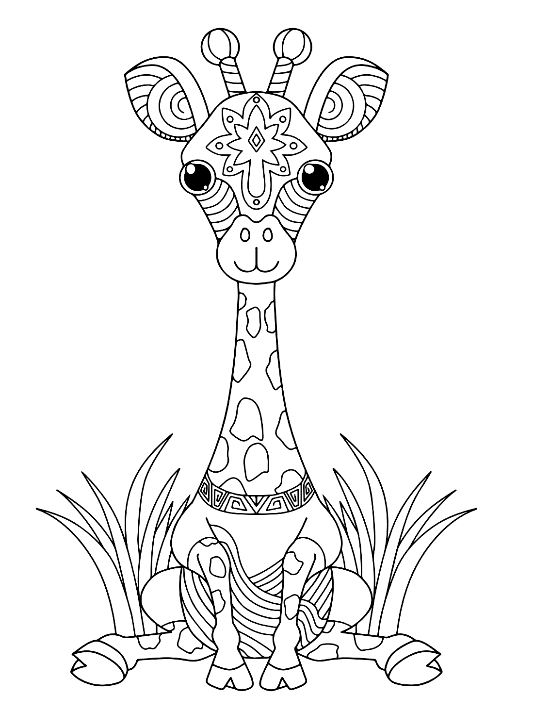 Giraffe coloring sheet