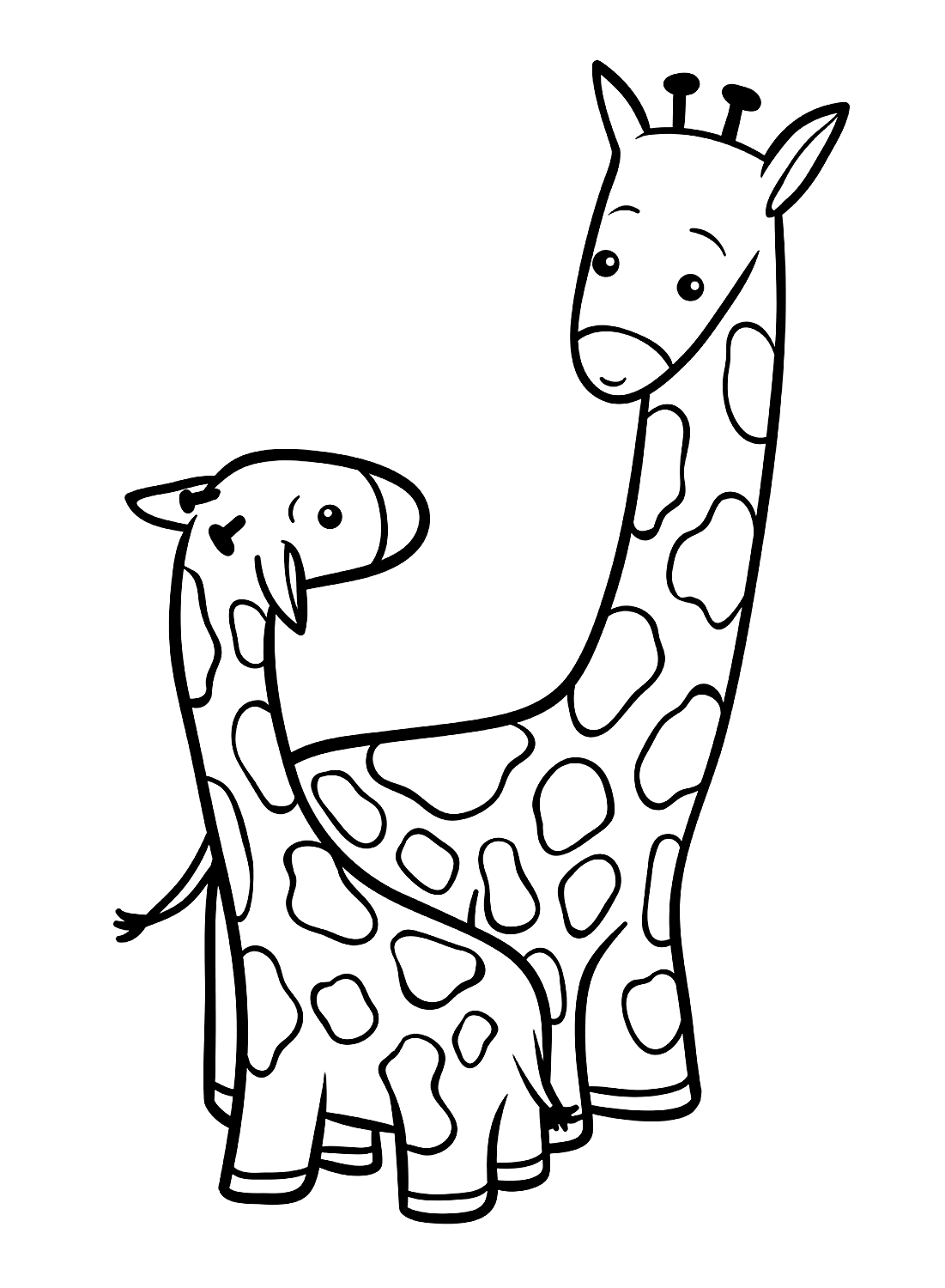 Ausmalbilder Giraffen von Giraffen