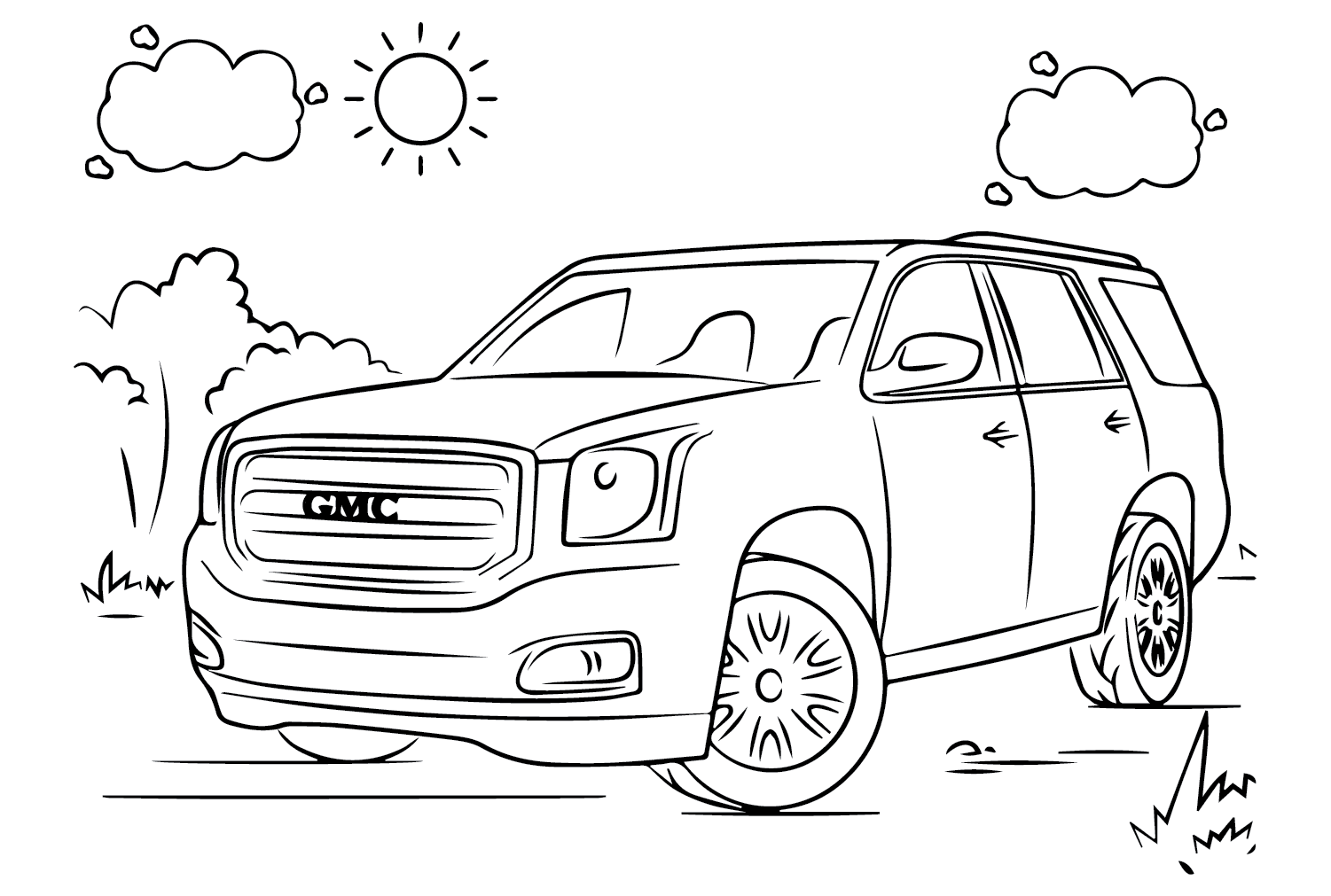 GMC New 2024 Sierra HD Trucks Coloring - GMC Coloring Pages - Coloring ...