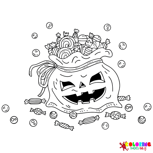 29 Halloween Candy Coloring Pages - ColoringPagesOnly.com