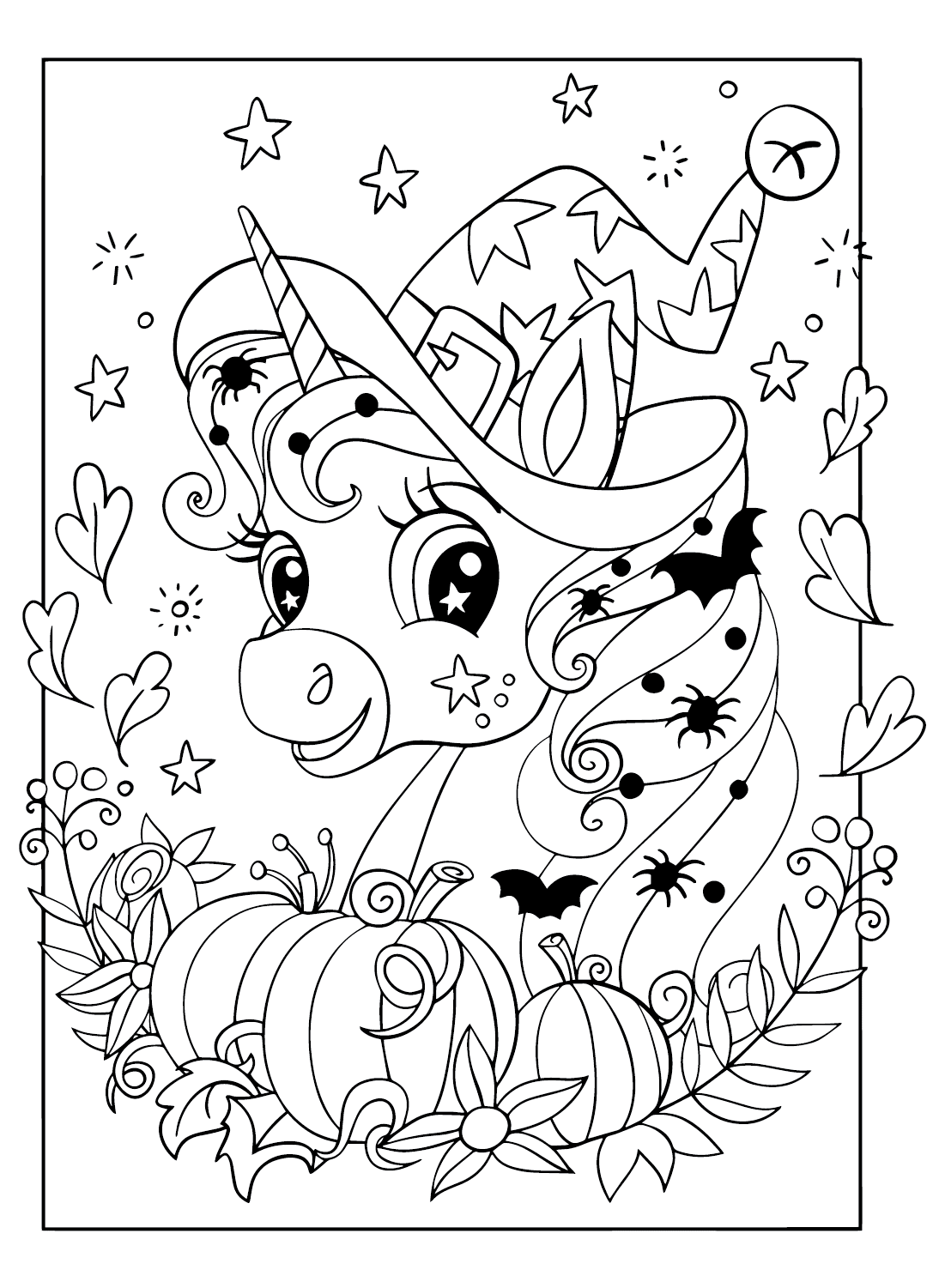 Halloween Unicorn Coloring Pages to Download