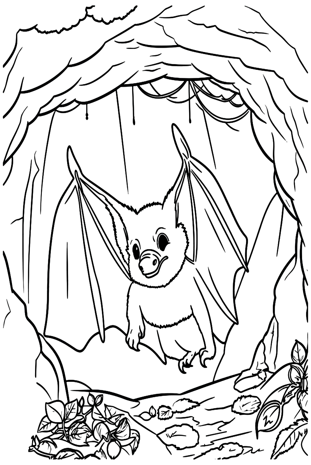 Halloween Bat-kleurenpagina van Halloween Bats