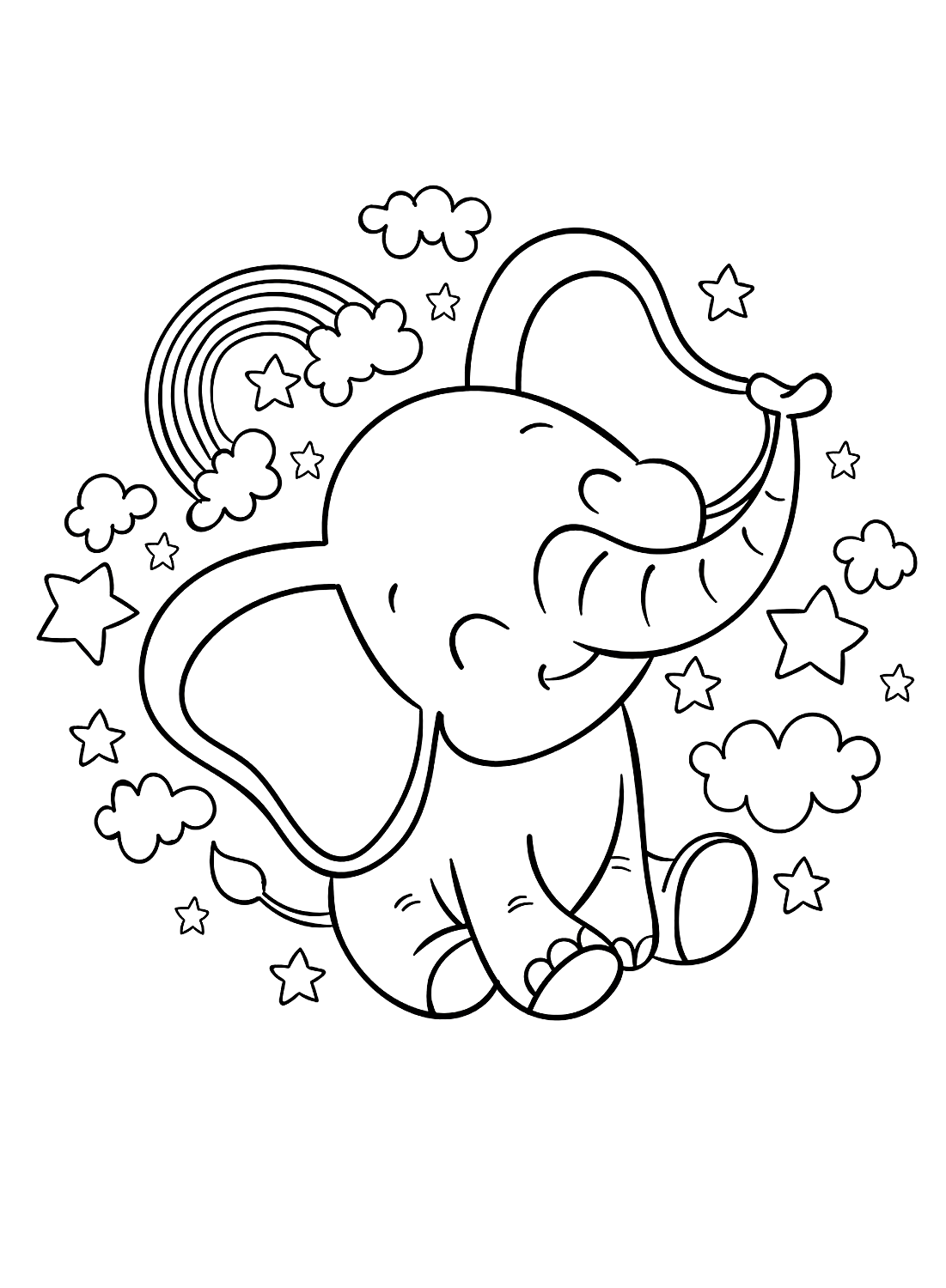 Happy Baby Elephant page
