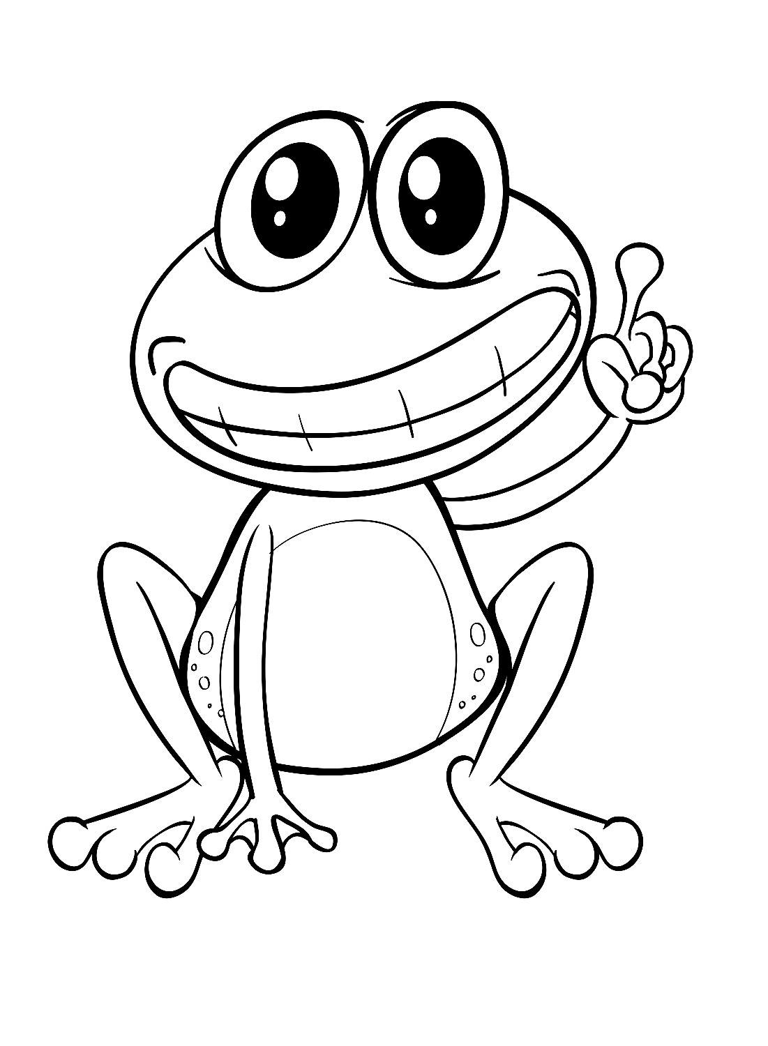 Happy Frog pictures to color