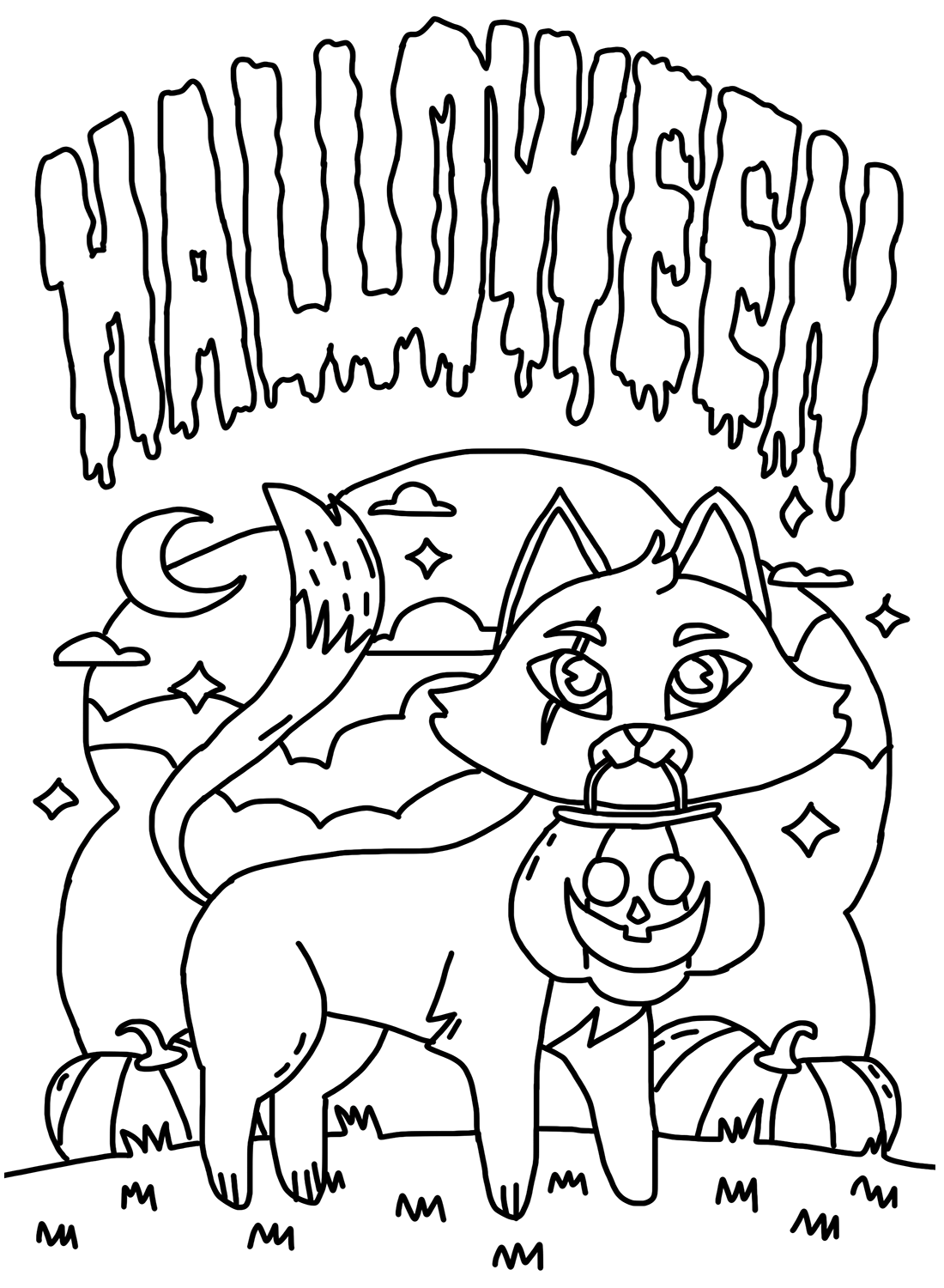 Happy Halloween Coloring Pages Free - Free Printable Coloring Pages