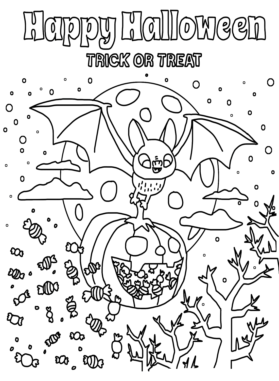 Joyeux Halloween Images à colorier de Happy Halloween