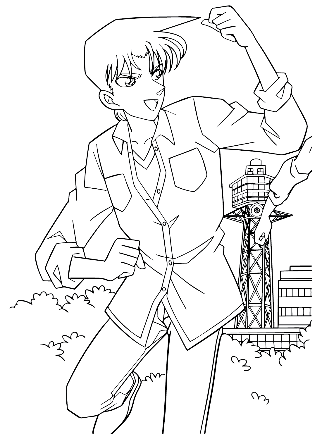 Hattori Heiji Coloring Pages to Printable from Hattori Heiji