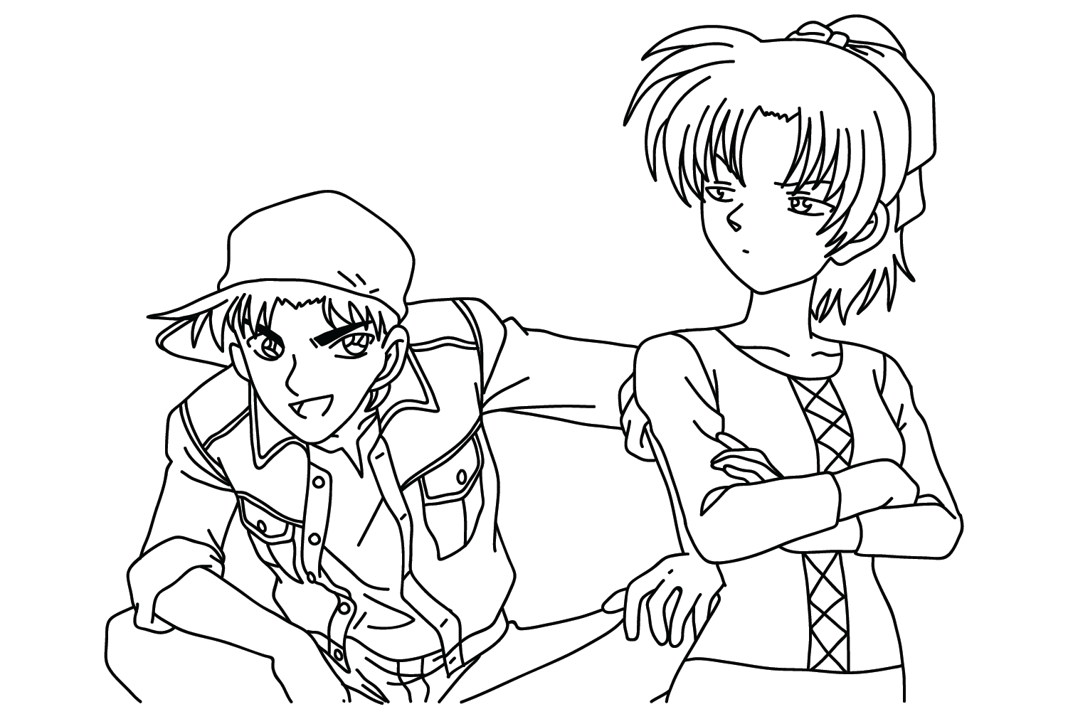 Hattori Heiji et Kazuha Toyama colorieront de Hattori Heiji