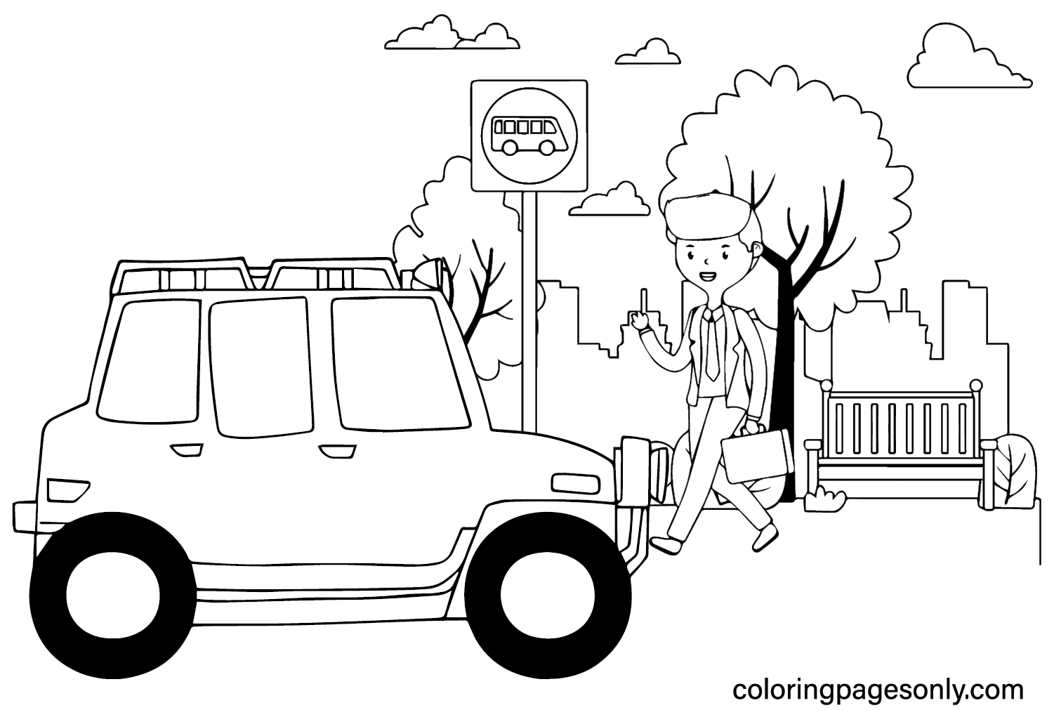 Hummer-Auto zum Ausmalen von Hummer