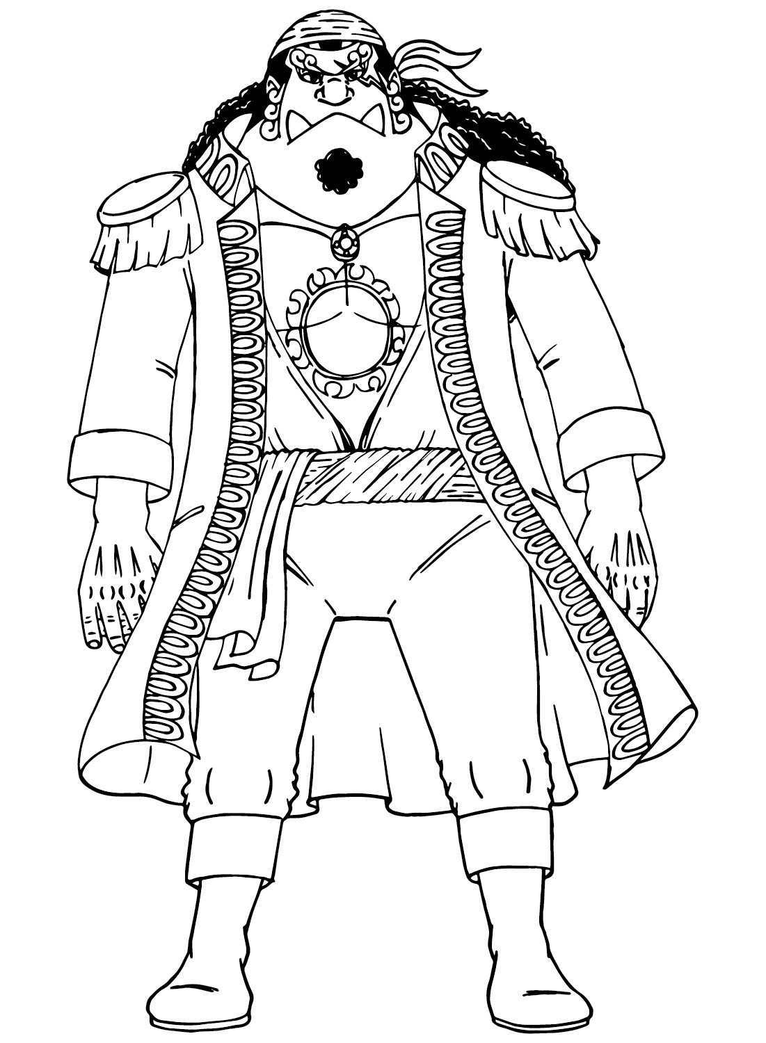 Jinbe Coloring Page for Adults