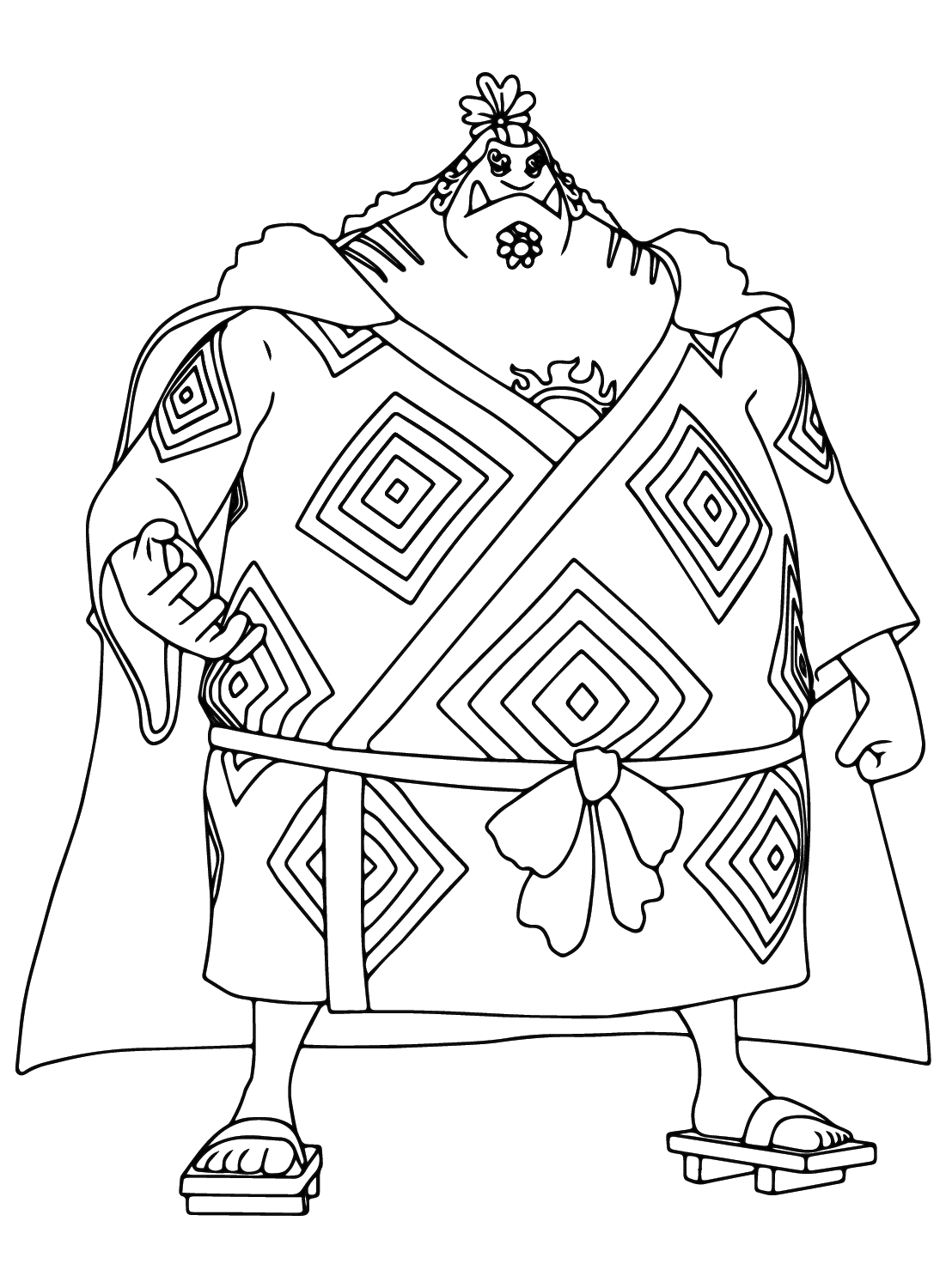 Jinbe Coloring Page to Print from Jinbe