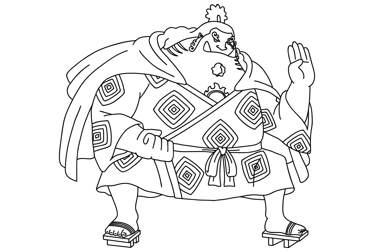 Jinbe Coloring Sheet for Kids from Jinbe