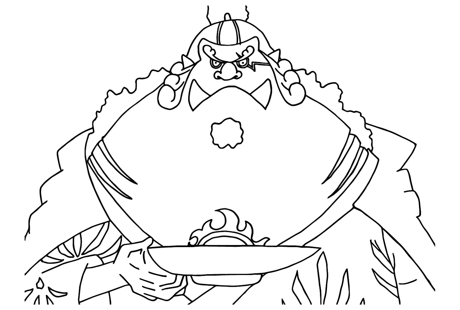 Jinbe One Piece Coloring Page