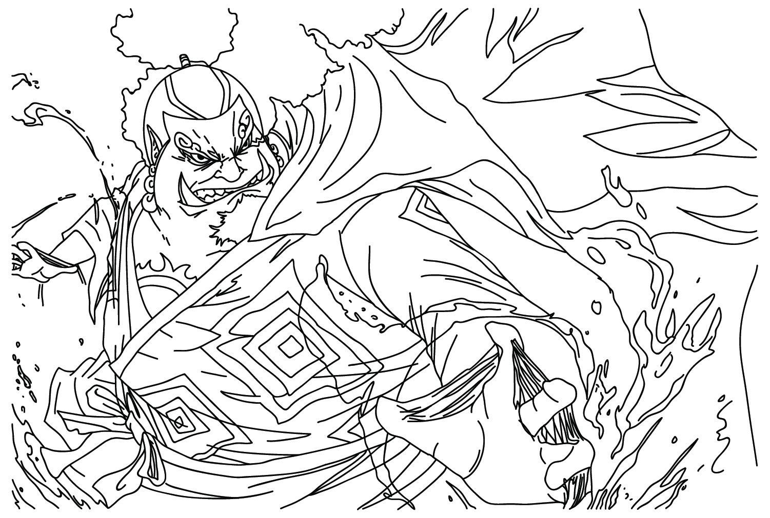 Jinbe One Piece to Color from Jinbe