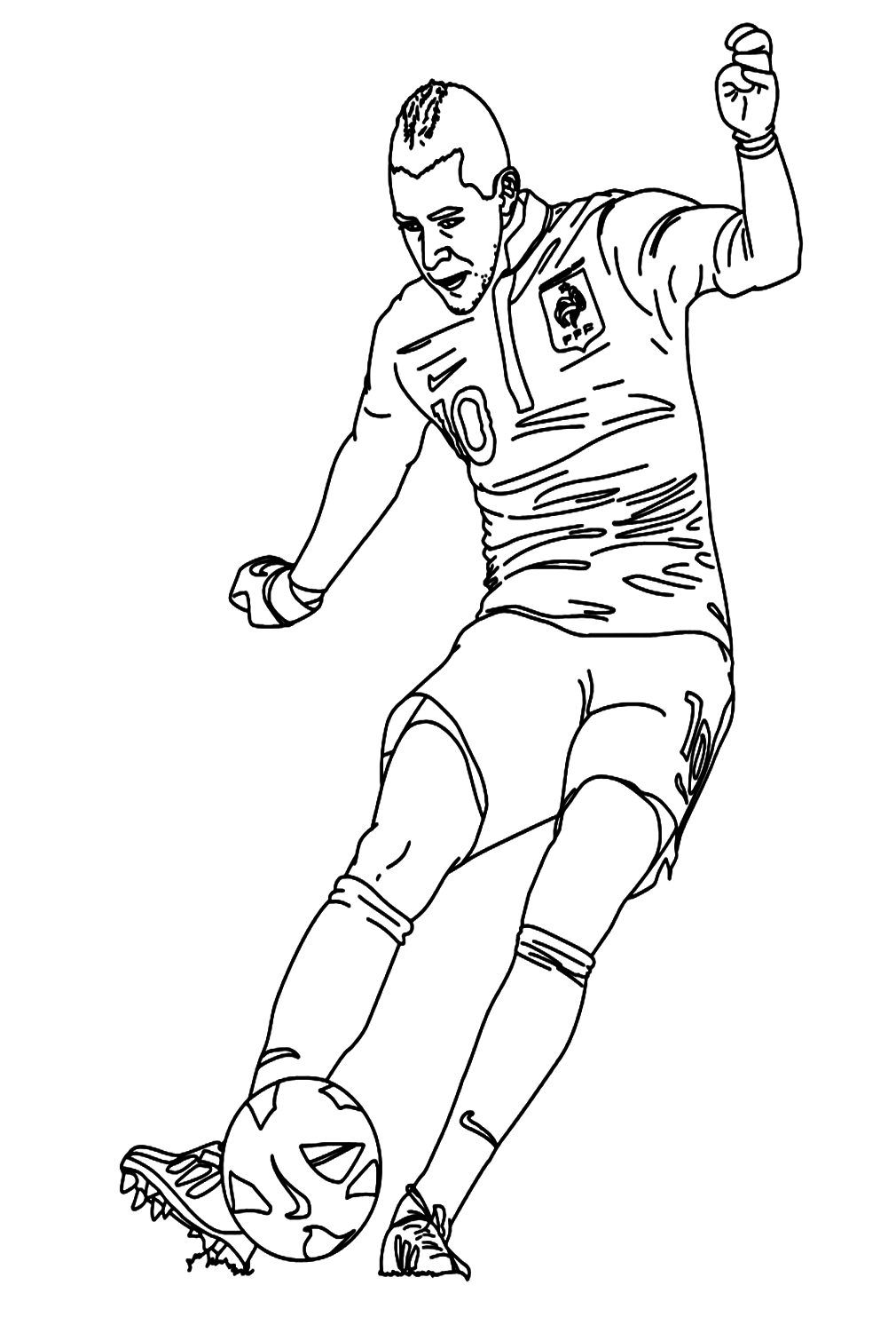 Karim Benzema Coloriage de Karim Benzema