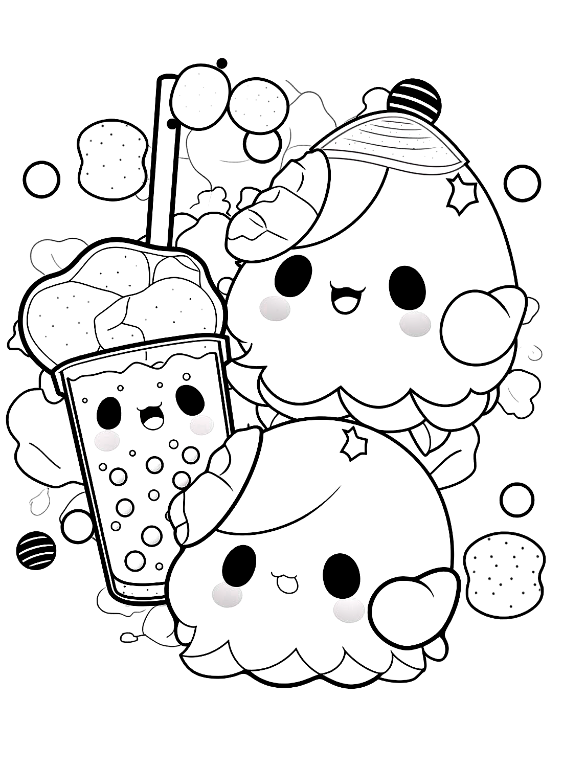 Kawaii Printable Coloring Pages Kawaii Printable Coloring Pages