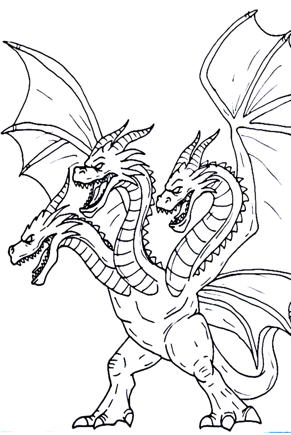 King Ghidorah Picture To Color from King Ghidorah