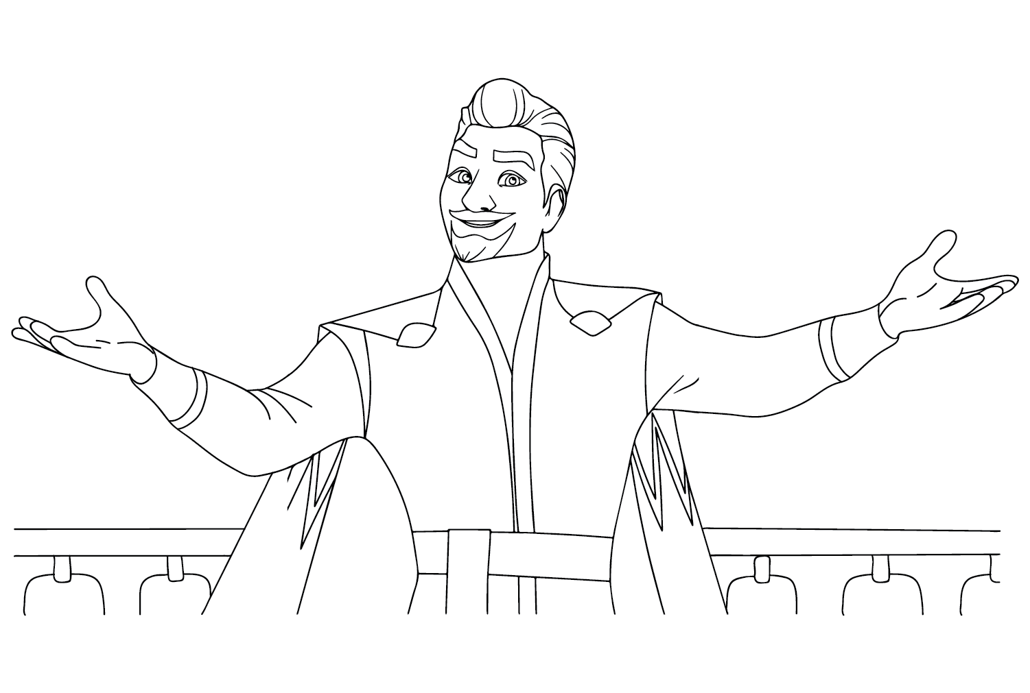 King Magnifico Coloring Page from Wish