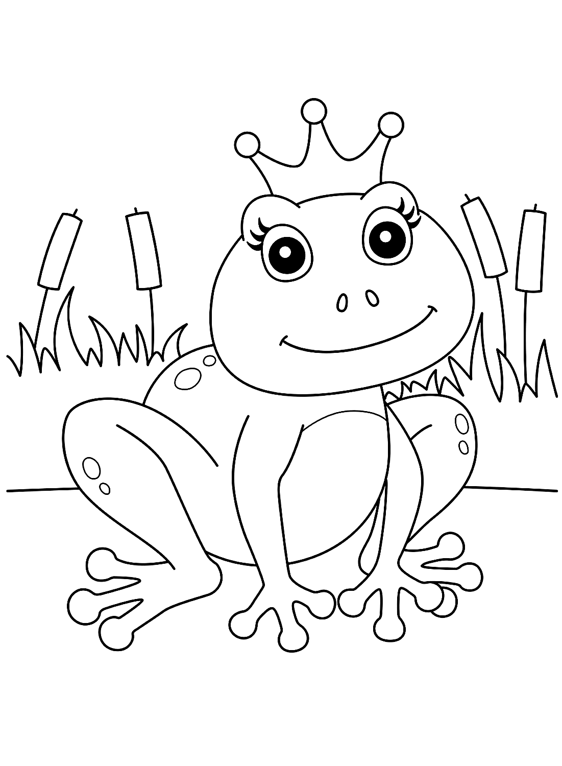 King frog coloring page printable
