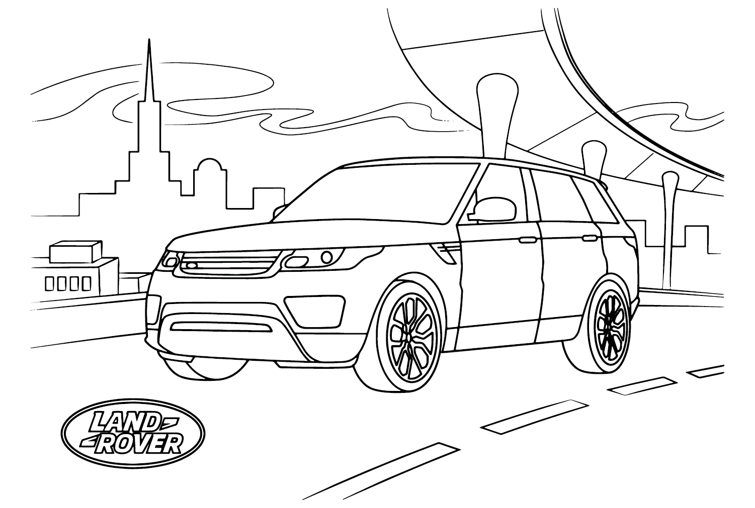 Как нарисовать машину range rover