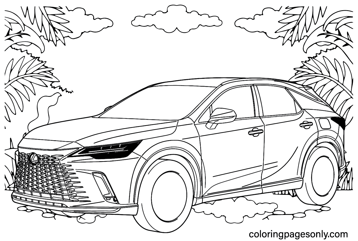 Lexus Coloring Page PDF