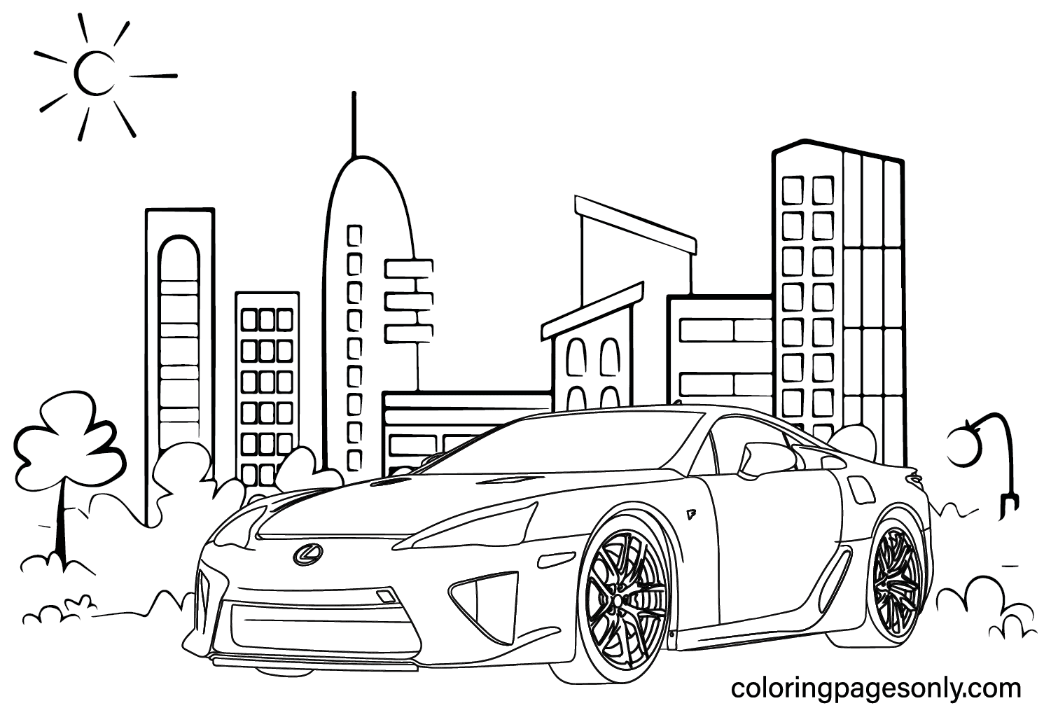 Coloriage Lexus PNG de Lexus