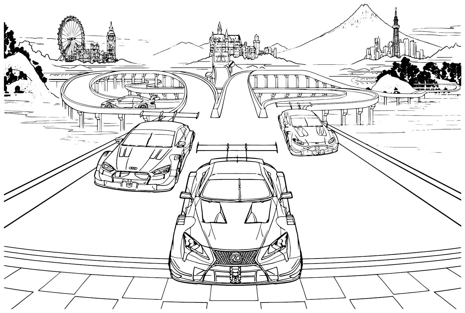 Lexus LC 500 Coloring Page to Print