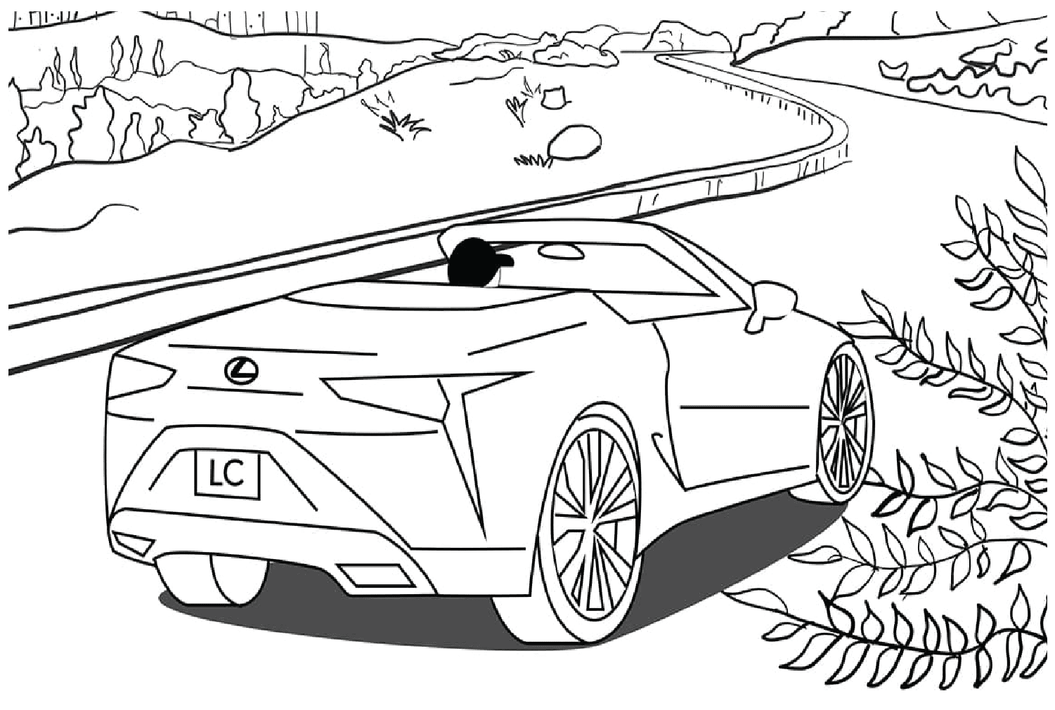 Lexus LC Coloring Page