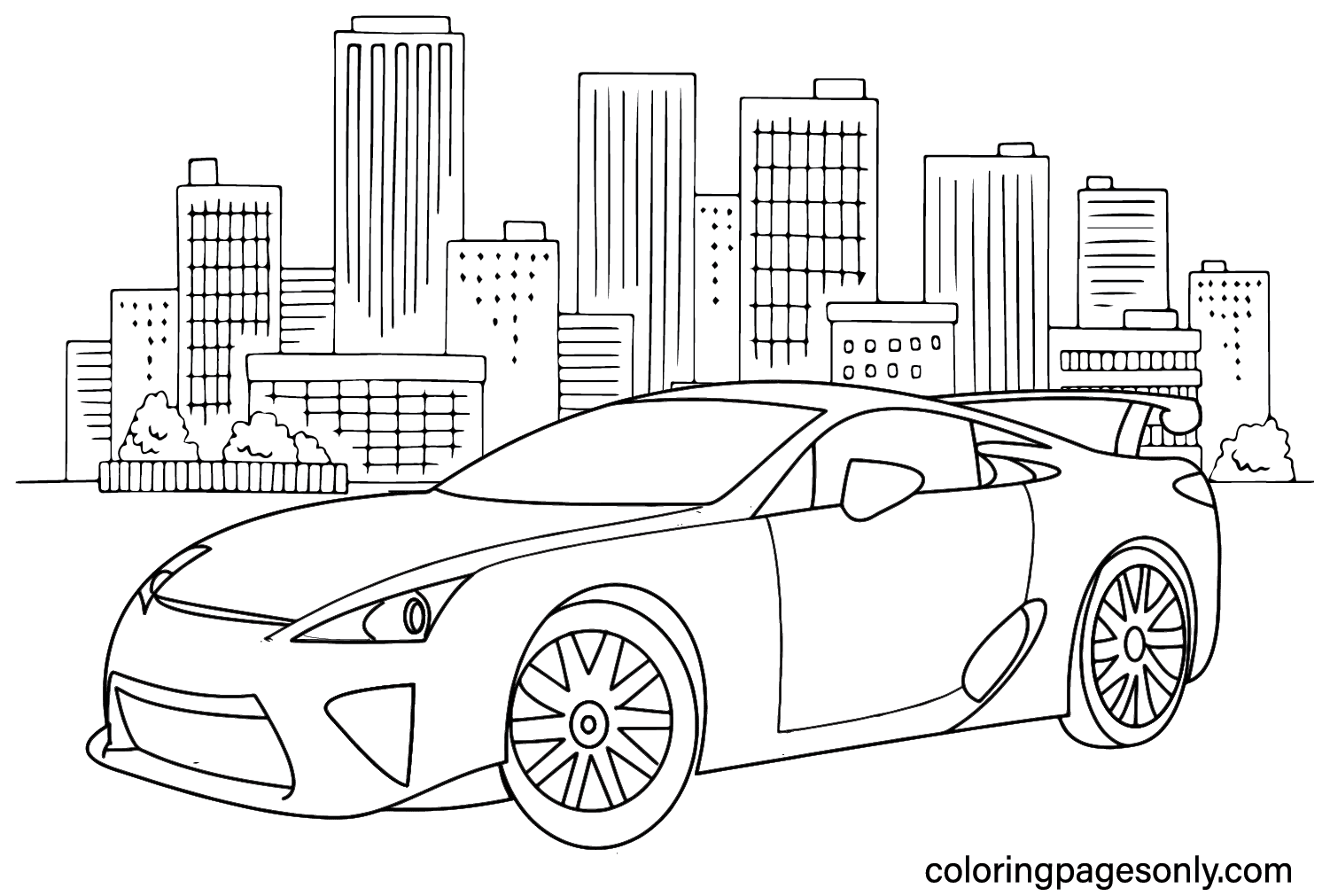 Lexus LFA Coloring Page