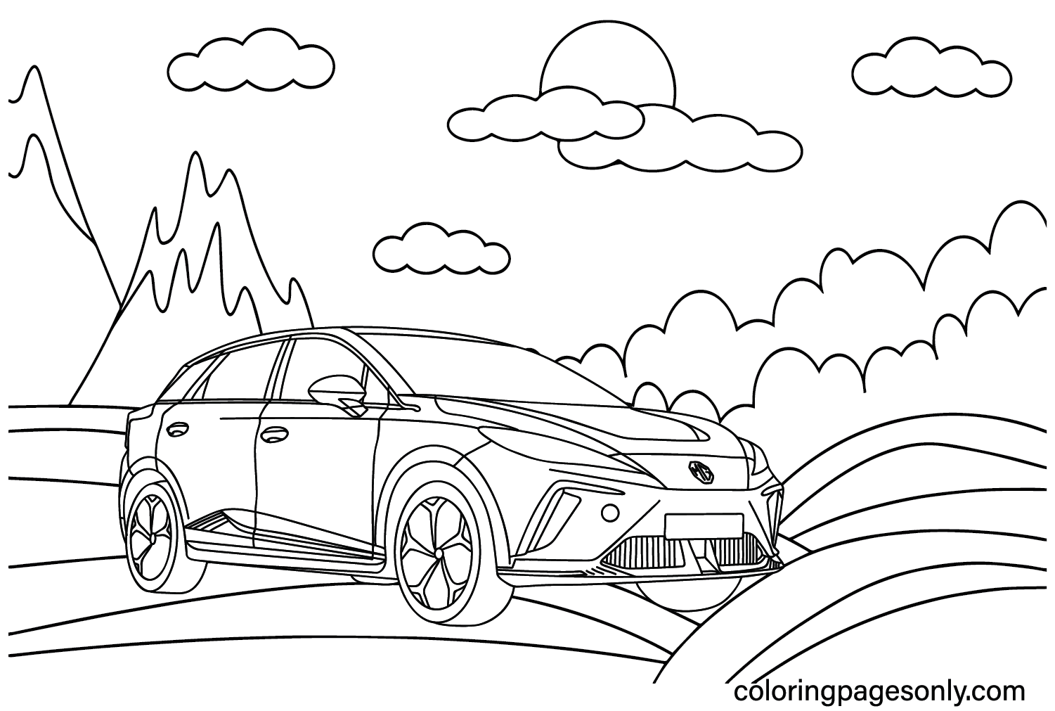 MG 4 EV Coloring Page