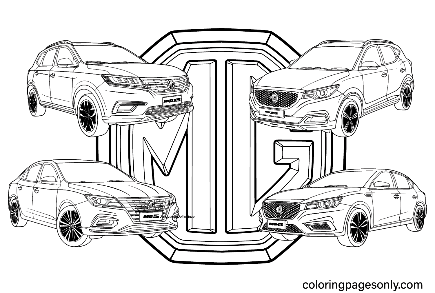 MG Car Coloring Page from MG