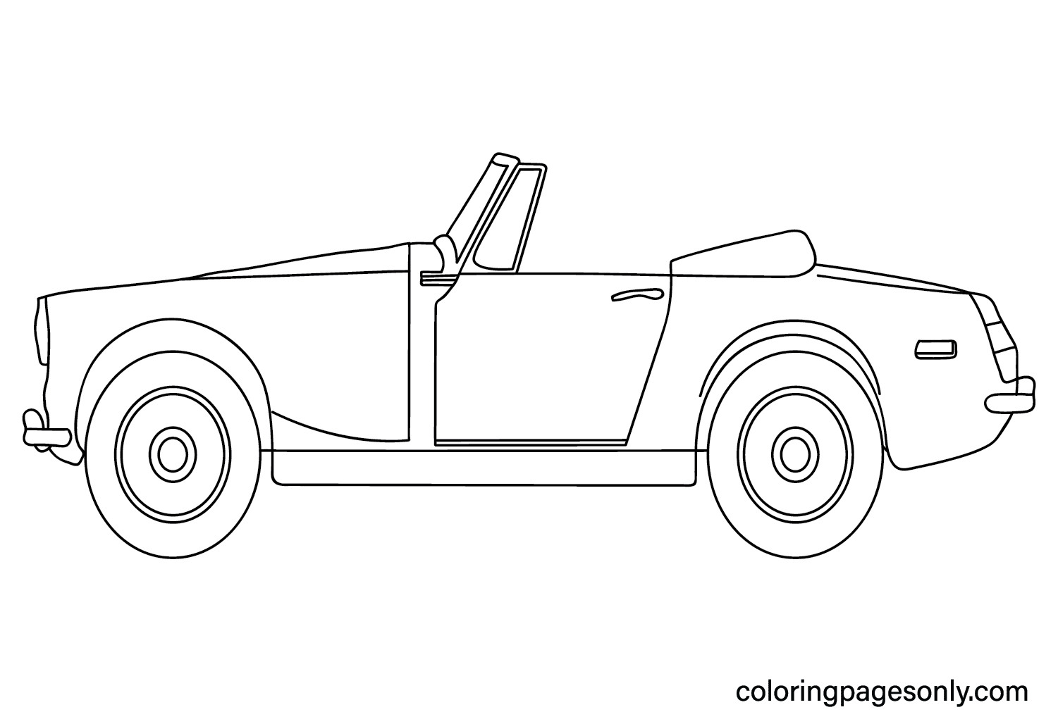 MG Midget Cabriolet Coloring Page
