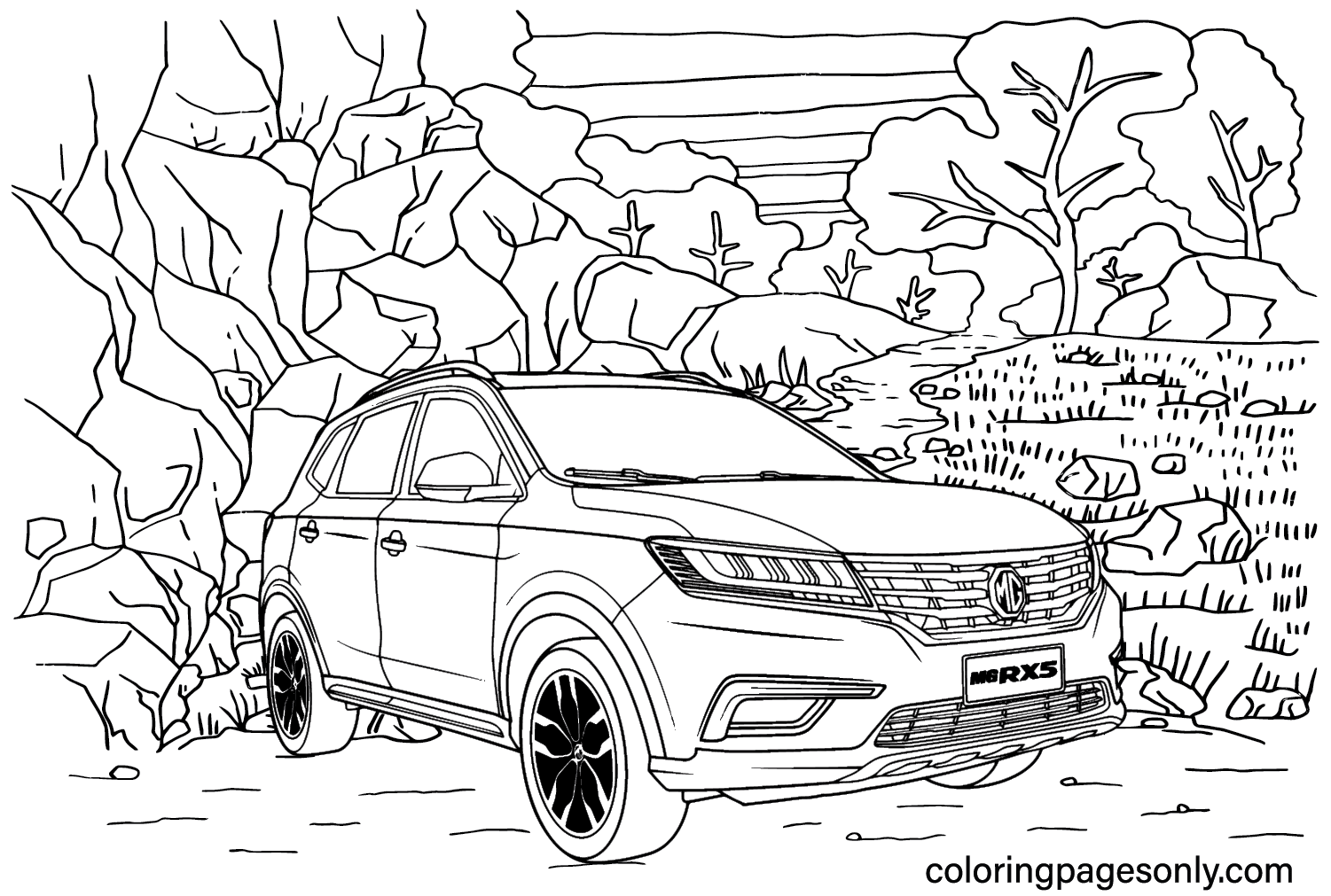 MG RX5 Coloring Page