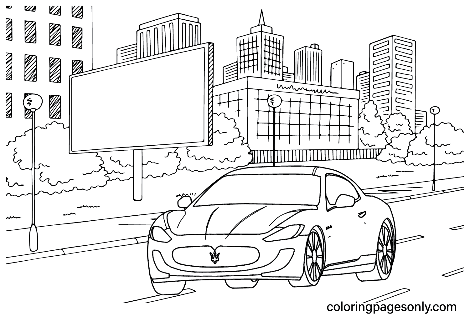 Maserati para colorear Imágenes de Maserati