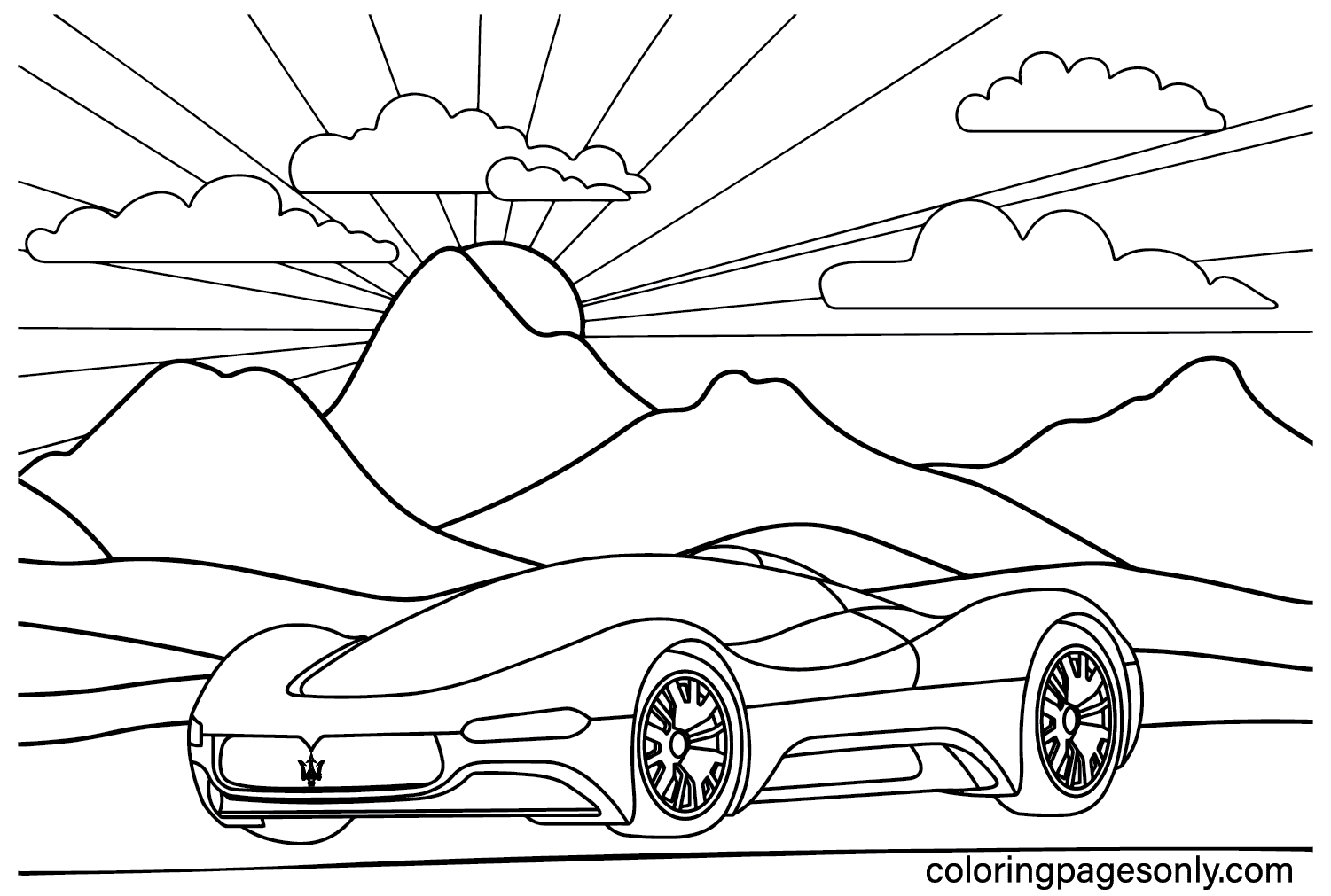 Maserati Pininfarino Coloring Page