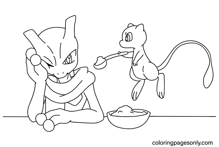 45 Free Printable Mew Coloring Pages