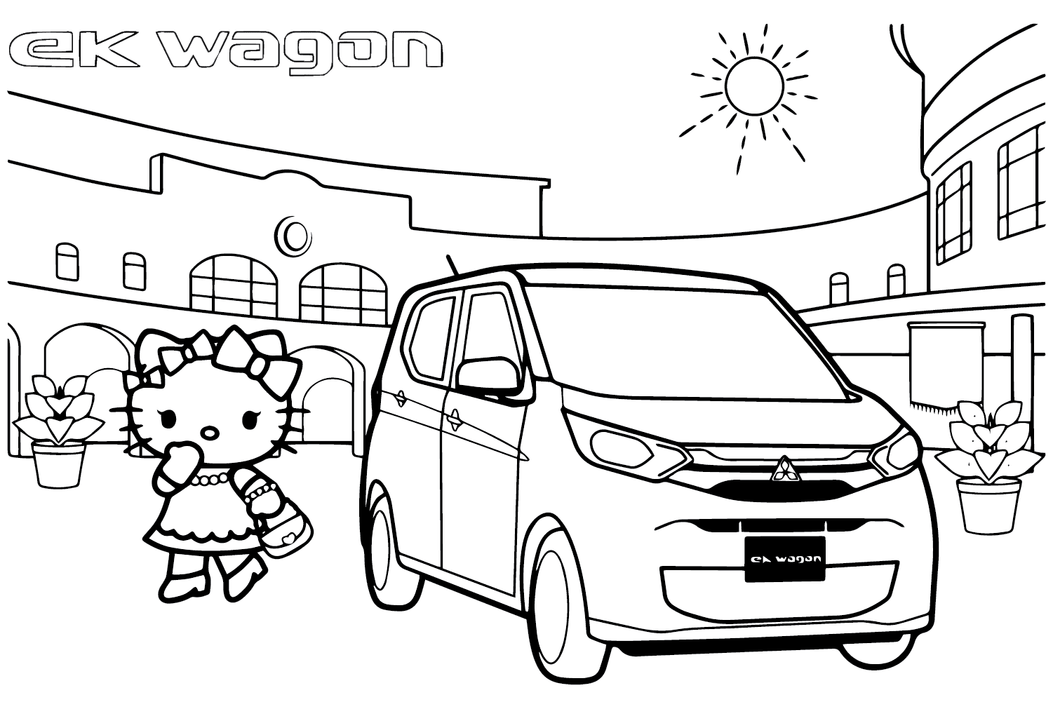 Mitsubishi EK Wagon Coloring Page from Mitsubishi Motors