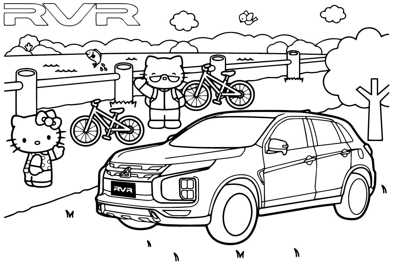 Mitsubishi RVR Coloring Page from Mitsubishi Motors